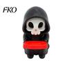 Three-dimensional Texture Statue Mini Grim Reaper Statue, 3D Printed Halloween Skull Detailed Model Figurine for Tabletop, Desk, Shelf Home