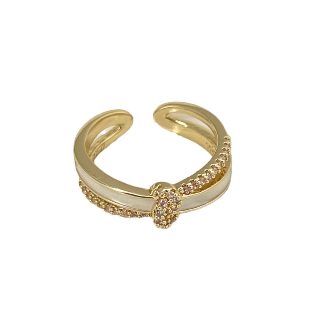 Ins Niche Design Sense of Ring Temperament Hundred Partner Personality Senior Sense of Cold Wind Open Index Finger Ring Casual Dainty Minimalist Ring