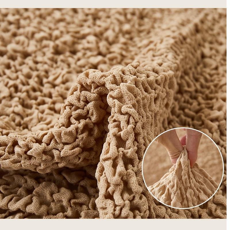 Premium Elegant Sofa Slipcover with Skirt for 1/2/3/4 Seater Stretchable Polyester Non-Slip Bubble Cloth Pet and Living Room Protector