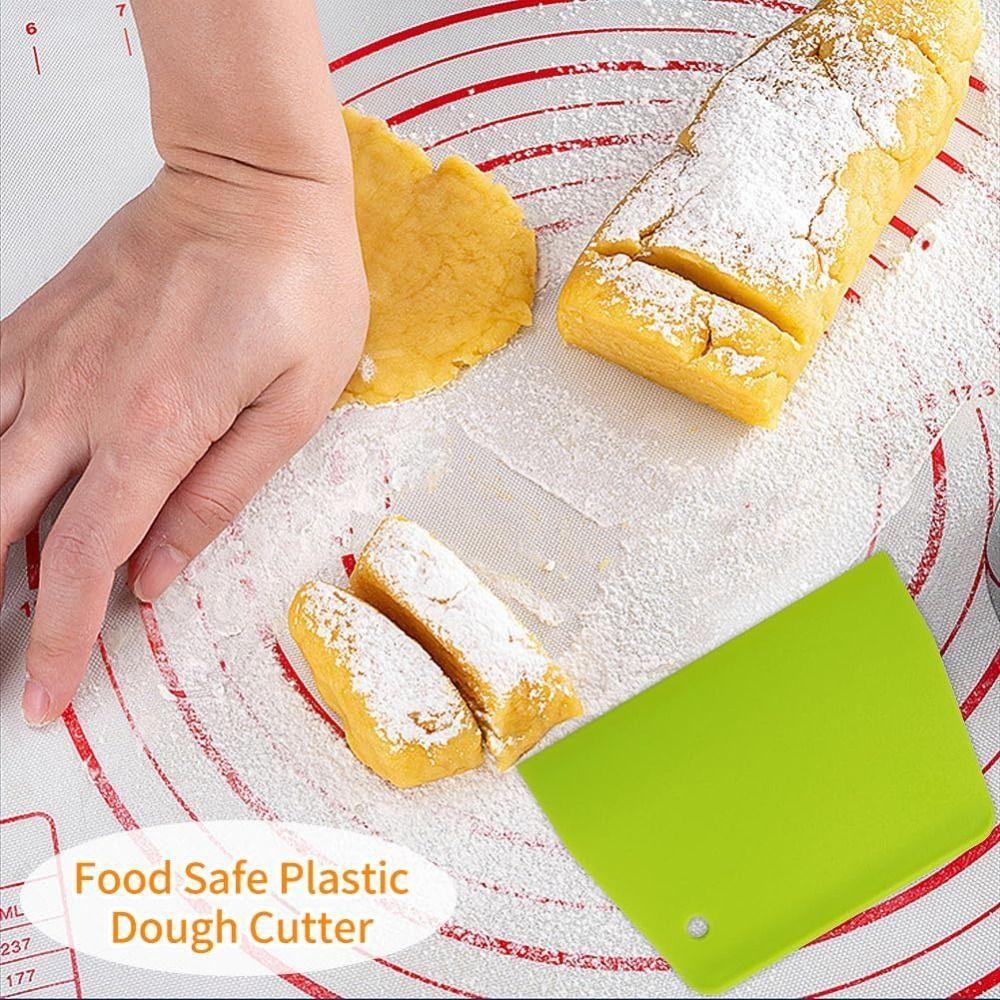 Durable Practical Pastry Dough Scrapers Green White Bowl Scraper  for Versatile Kitchen Use