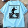 Leave Me A Loon Funny Common Loon T Shirt Bird Watcher Tee Shirt Summer Loose Short Sleeved Tshirt Unisex WOMEN Funny Tees Tops