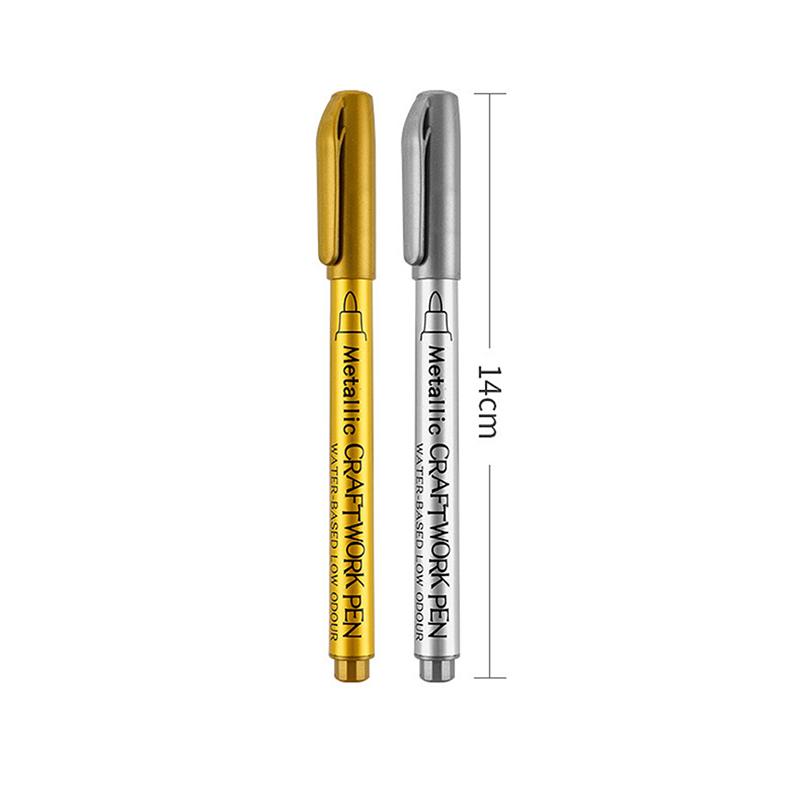 Diy Waterproof Permanent Paint Marker Pens Gold And Silver For Drawing Pen