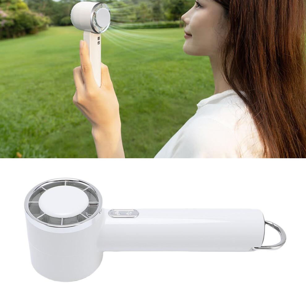 Portable Handheld Fan 5 Speeds 1200mAh White Outdoor Desktop