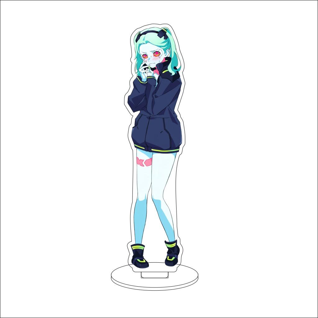16CM Anime Cyberpunk Cosplay Acryl-Ständer Ornamente David Martinez Rebecca Figur Ständer Halloween Geschenke