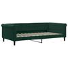 Extendable Daybed with Drawers Dark Green 100x200 Cm Velvet