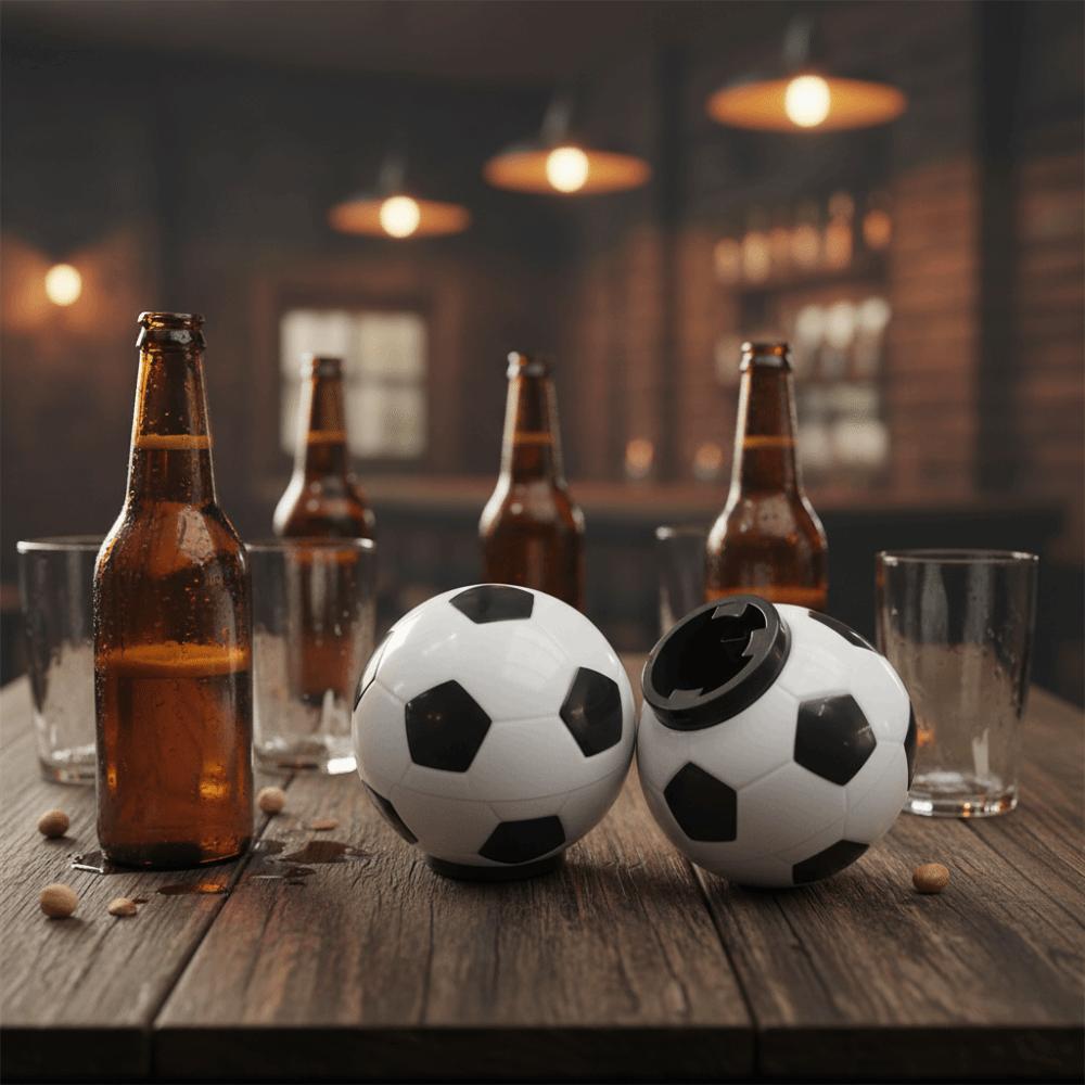 Press Type Football Bottle Opener Magnetic Drink Bottle Lid Opener Party