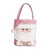 Christmas Decorations Fabric Doll Bag with Pink Beads Handheld Design for Holiday Parties and Festive Gatherings