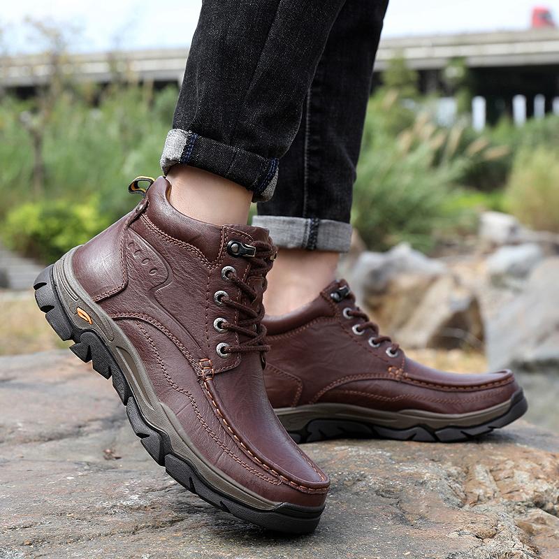 Fashion Hot Selling Men's Oxford Shoes Europe America High-quality Soles Men's Leather Casual Shoes Winter Mountaineering Boots