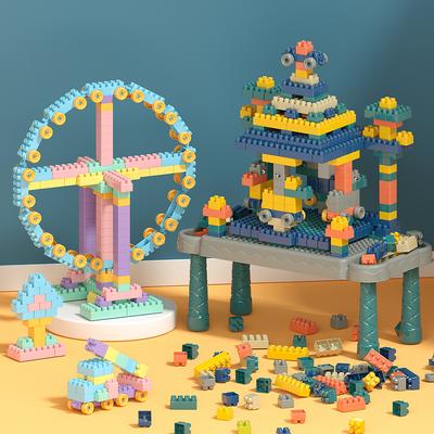 Versão de E-Commerce de uma Variedade de Mesa Multifuncional Combinada de Blocos de Partículas, Brinquedos Educacionais de Montagem DIY para Crianças