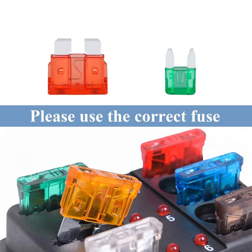 AHL 250PCS Car Blade Fuses Assortment Kit Standard & Mini Auto Fuses 2A/ 3A/ 5A/ 7.5A/ 10A/ 15A/ 20A/ 25A/ 30A/ 35A/ 40A/ 45A/ 50A for Automotive