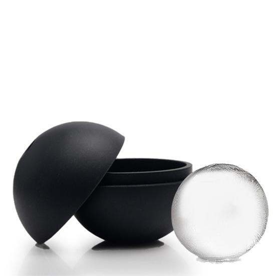 Silicone Sphere Ice Mold with Lid Food-Grade Ice Ball Tray for Whiskey Cocktails Easy-Release Leak-Proof Ice Cube Maker for Freezer