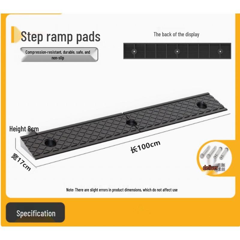 Rubber Curb & Threshold Ramp Mat for Home and Car 