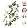 5PCS Rose Flowers Christmas Garland for Home Room Wedding Decoration Spring Autumn Garden Arch DIY Fake Artificial Plant Vine