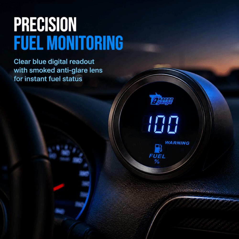 12V Voltage Fuel Level Gauge 240-33 Ohms Car Fuel Gauge Universal Fuel Tank Meter For Trucks