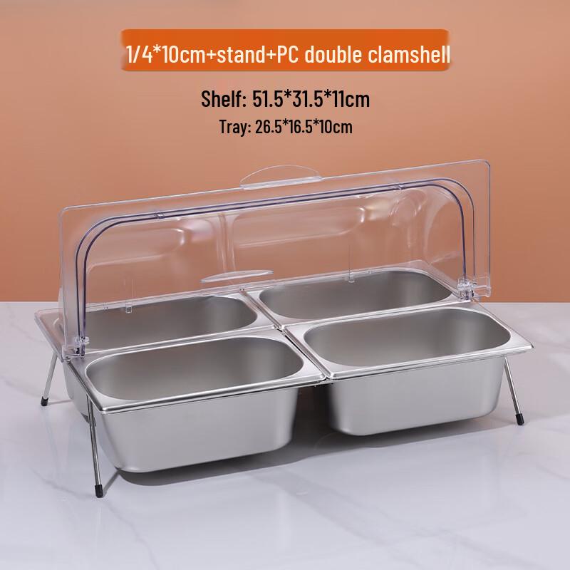 Commercial Transparent Flip-Lid Condiment Box