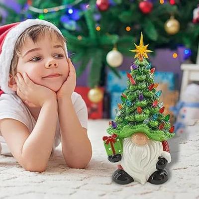 Lifelike Gnome Ornament Multi-Purpose Cute Dwarf Decorations Small Christmas Dwarf Figurine for Home Office Desktop Decoration