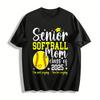 Senior 2025 Softball Mom Shirt I'm Not Crying You're Crying Pure Cotton T-shirt