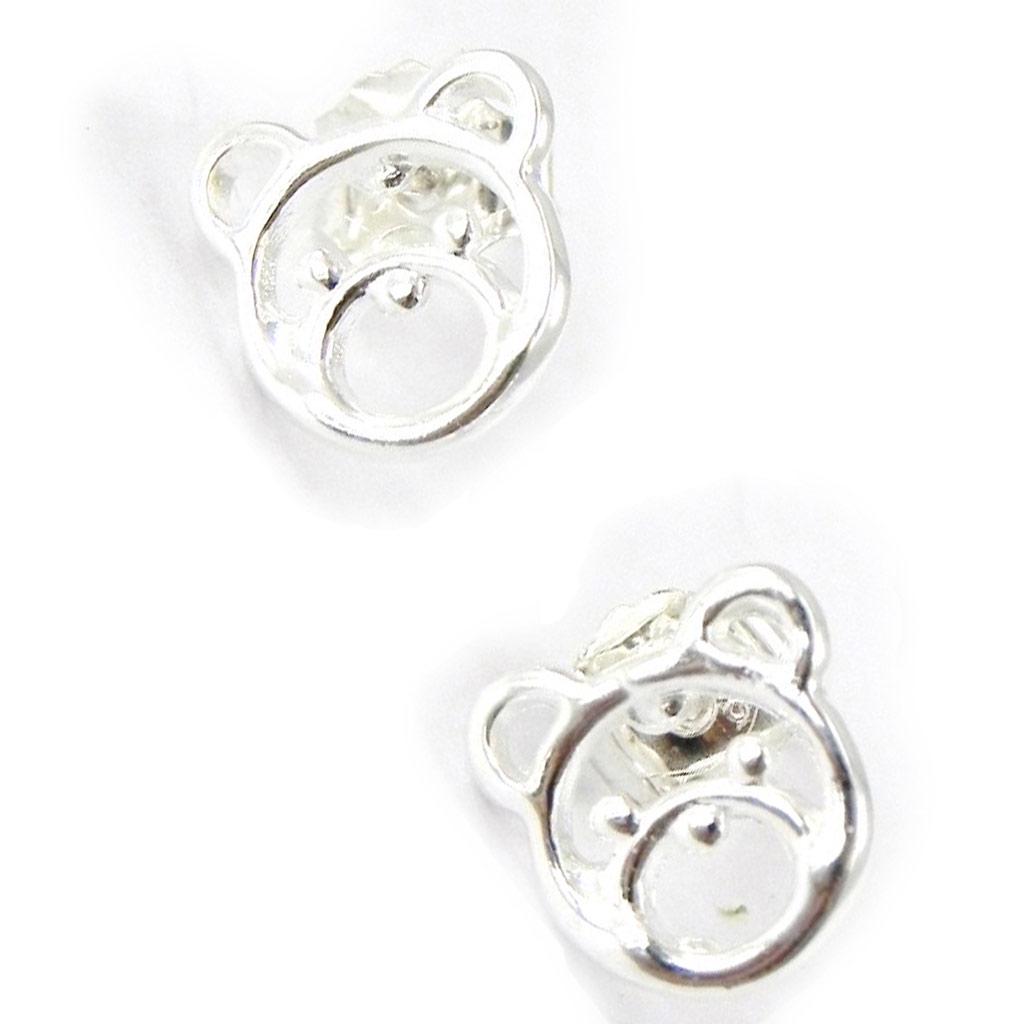 Les Trésors De Lily [I1087] - Silver 'Teddies' Silver Earrings - 6 Mm