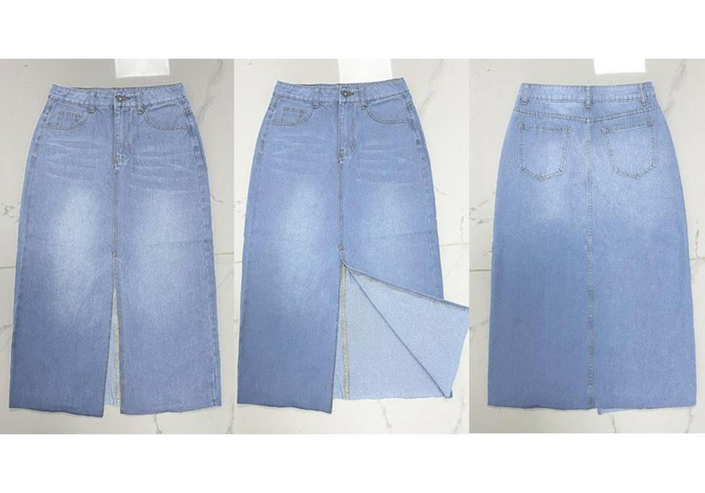 Gonna Lunga di Jeans Retro Americana Spaccata per Donna (Collezione 2025)