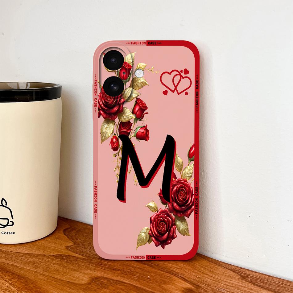 For iPhone 17 Pro Max 17 Air Phone Cover Flower Name Letters High Quality Case For iPhone17 Soft Silicone Shockproof Housing
