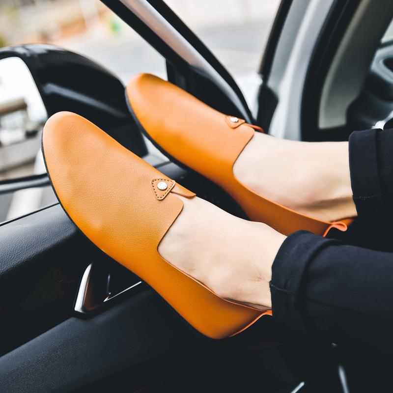 Schuhe Frühjahrs- und Sommerschuhe Doudou Schuhe lässige faule Schuhe Lederschuhe