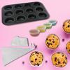 Ensemble 3 pieces spécial muffins - ZENKER - Moule 12 empreintes, 100 moules papier et 20 poche a douille