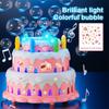 Kids Kawaii Electric Toys Birthday Cake Bubble Machine Flashing Music Automatic Machine Bubble Children Girl Lovely Gifts 6-12Y