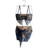 New premium bikini lace sexy vacation babes three-piece hot spring swimsuit women's pure desire style Korean swimsuit
