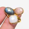 Labradorite, Moonstone Gemstone 925 Sterling Silver Jewelry Ring Size 7 KJ-1629