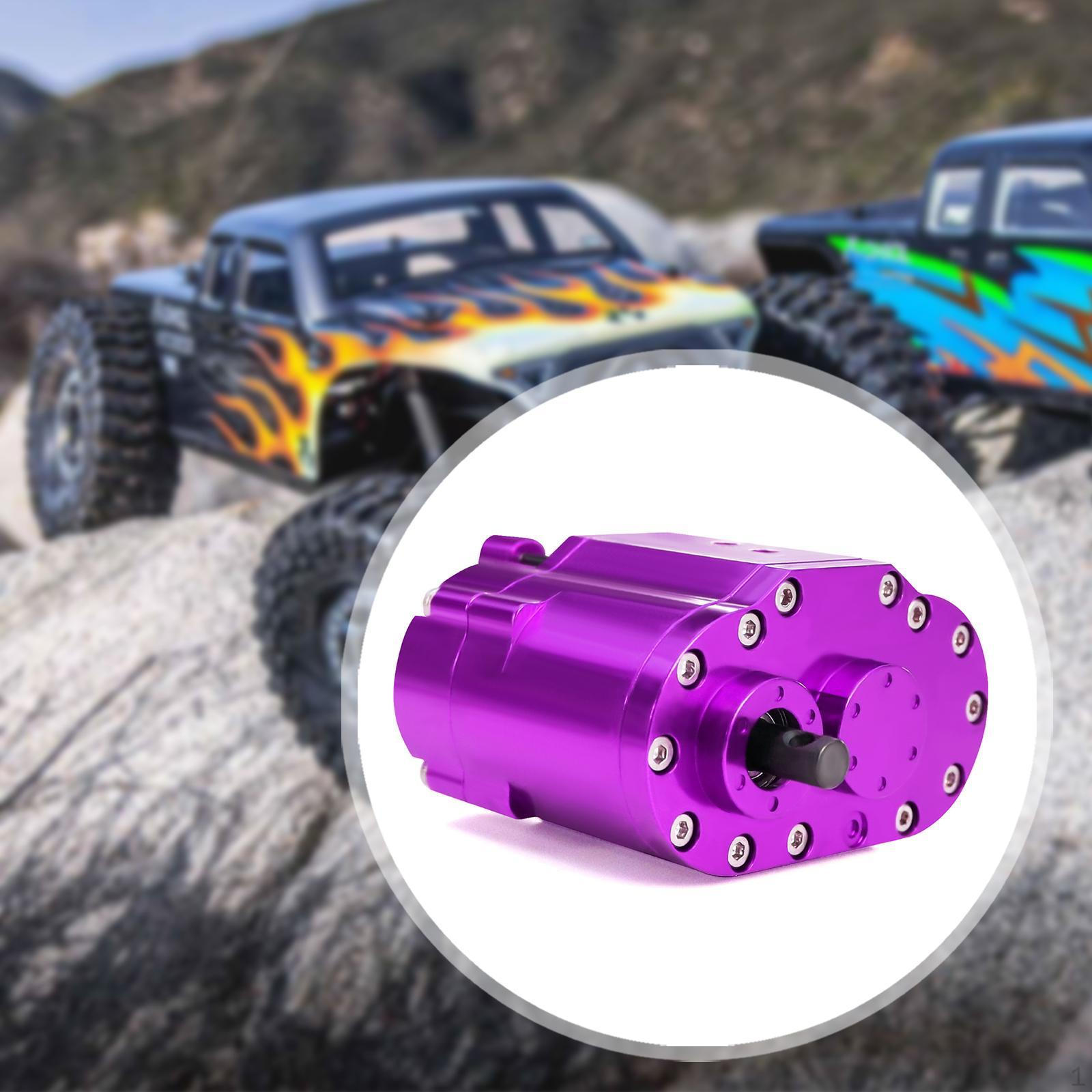 

RC 2 Speeds Transfer Case Gearbox Box Compact Accessories, Double Speed Transmission for SCX10 фіолетовий