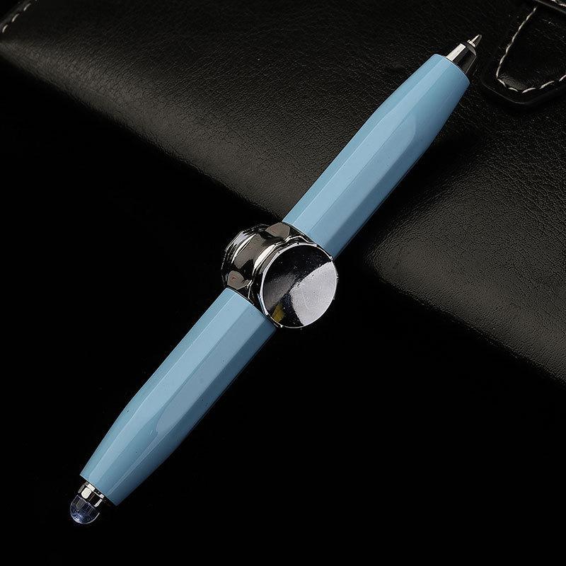 Multipurpose Light-Up Spinning Ballpoint Pen - Creative Metal Spinner for Stress Relief