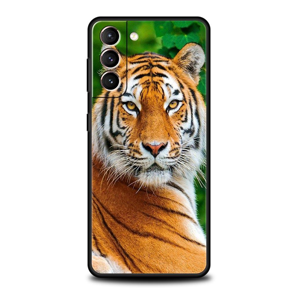 

Чехол для телефона с рисунком тигра, льва, леопарда для Samsung Galaxy S23 Ultra S22 S21 S20 FE 5G S10 S10E S9 S8 Plus Note 20 Черный силиконовый чехол Samsung S10e