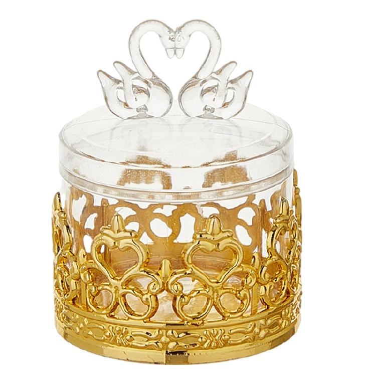 12pcs Elegant Candy Storage Box with Lid Decorative Candy Jar Decorative Sugar Holder Practical Wedding Party Supplies