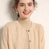 Women's Cashmere Cardigan Qinghe Cashmere 100% Cashmere Ladies Autumn and Winter Cashmere Cardigan Soft and Warm