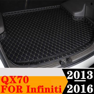 Sinjayer Car Trunk Mat ALL Weather AUTO Tail Boot Luggage Pad Carpet High Side Cargo Liner Fit For Infiniti QX70 2013