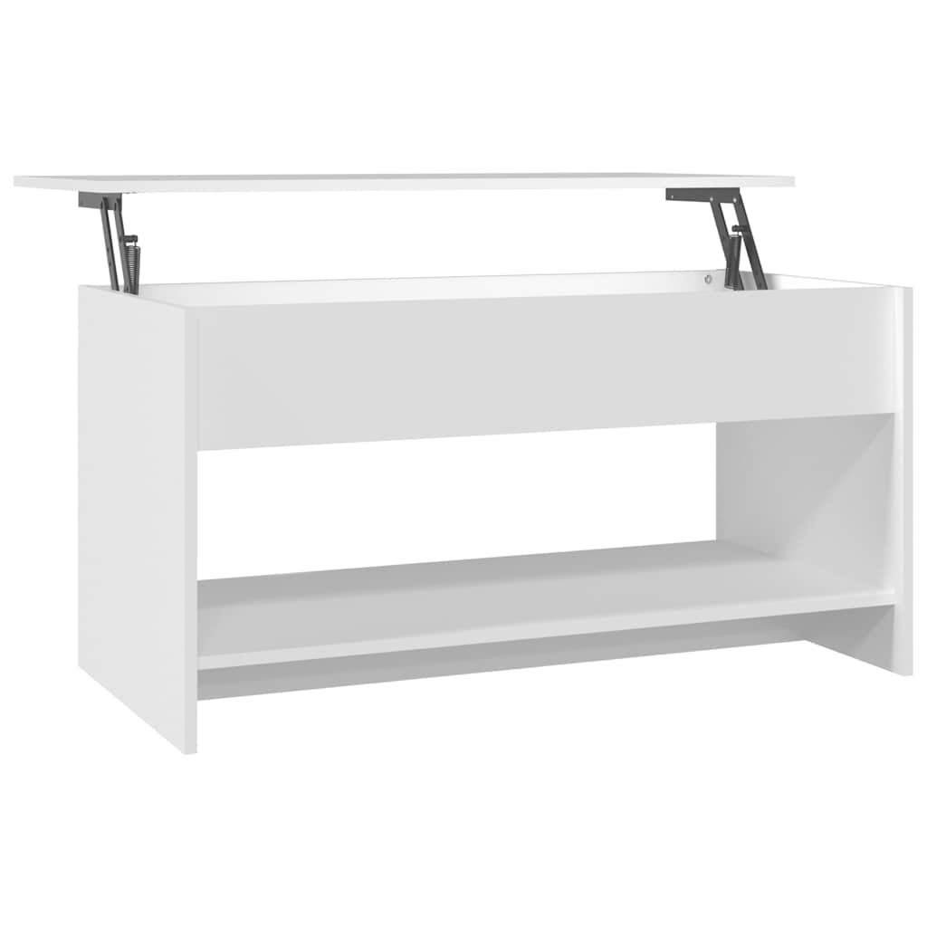 Vidaxl Stolik Kawowy, Biały, 102X50X52,5 Cm, Materiał Drewnopochodny