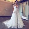 2025 European & American White Long V-Neck Lace Dress with Hollow Design