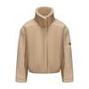 Vintage Style Womens Plush Fleece Bomber Jacket Windproof Warm Loose Fit Lapel Zipper Short Coat Long Sleeves Outerwear Autumn Winter Tops