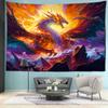 Peak Fire Dragon Tapestry Wall Hanging Cartoon Kawaii Abstract Art Mysterious Witchcraft Hippie Dormitory Home Decor