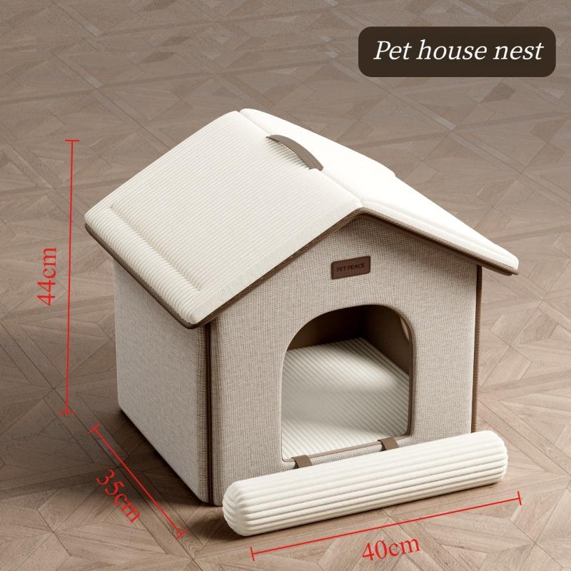 

All Season Dog House Style Bed Removable Washable Pet Bed for Small Dogs Teddy Cats Dogs Winter Warm Comfortable Houses Beds