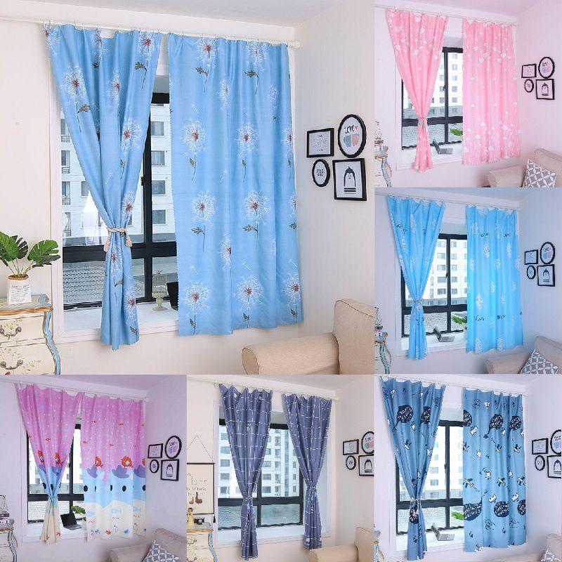 Luxurious Blackout Panel Curtain Colorful Cartoon Pattern For Living Room Decor