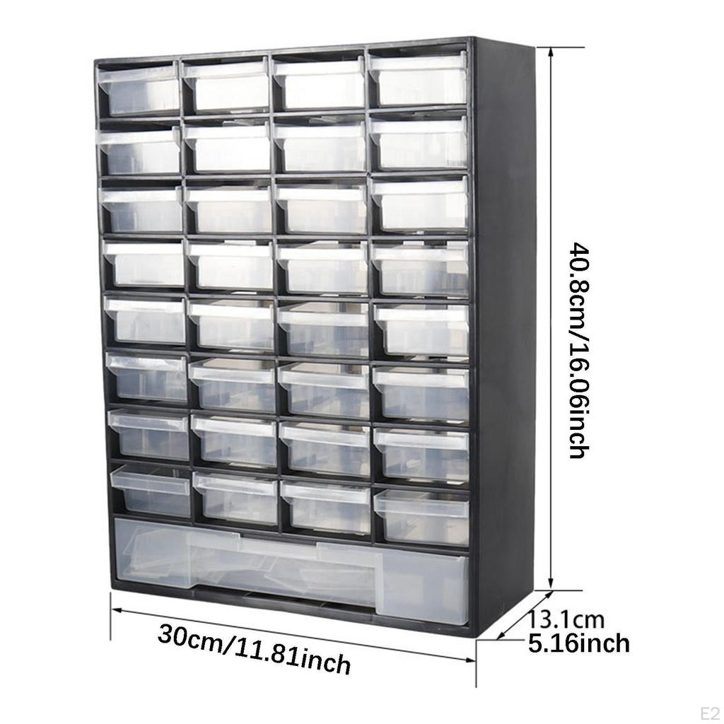 Hardware Parts Organizer Drawer Storage Cabinet Multipurpose Box with 33 Compartments for