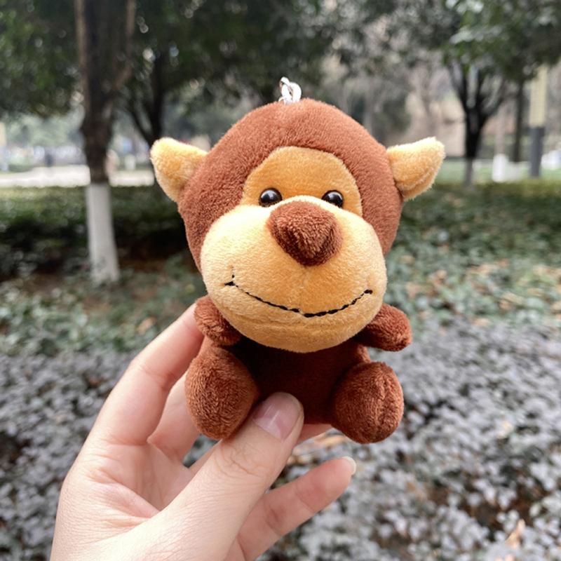 10cm Cute Plush Stuffed Toy Handmade Sitting Animal Keychain Pendant Perfect Gifts For Kids Friends