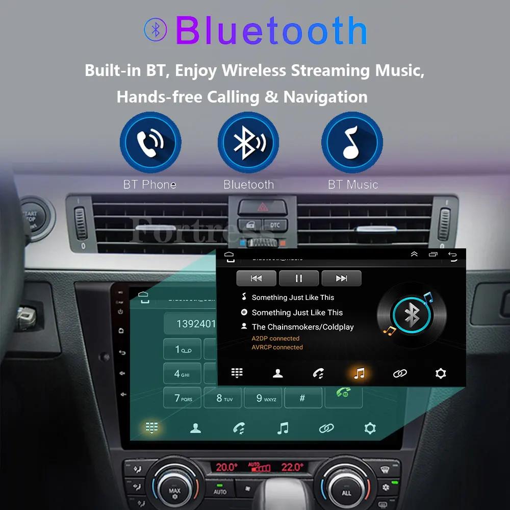 Android14 Car Radio Multimedia Player For BMW 3 Series E90 E91 E92 E93 2006-2012 GPS Navigation Stereo Audio Head Unit 2 DIN DVD