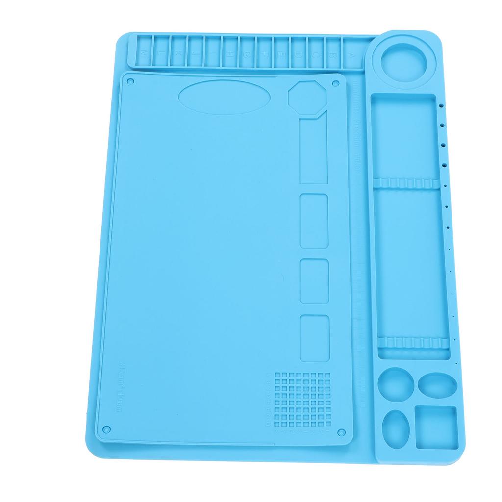 2Pcs Soldering Mat Silicone Repair Pad Heat Resistant with Scale for Electronics