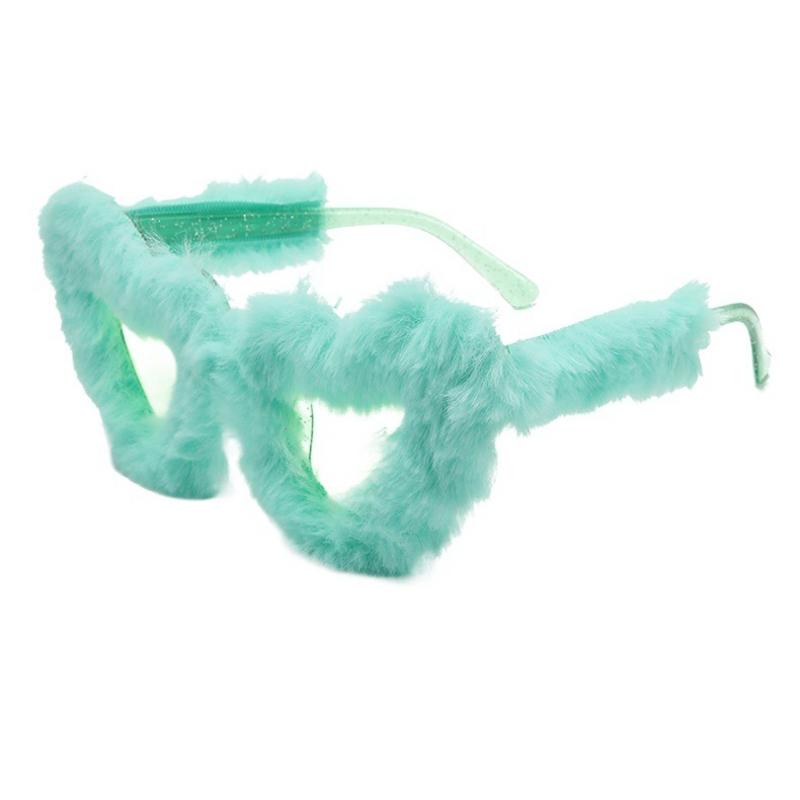 New Fashion Glasses Plush Love Sunglasses Peach Heart Dance Party Funny Heart Sunglasses