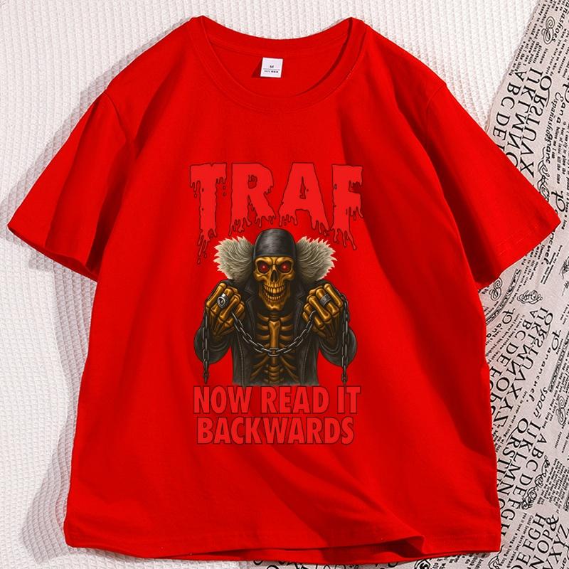 

Funny Backwards Humor T Shirt Casual Round Neck Cotton Short Sleeve Joke TShirt Loose Streetwear Comfortable High Quality Tops S