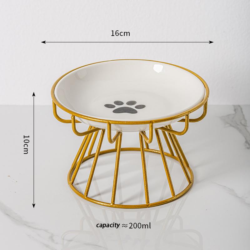 Keramická zvýšená miska pro mazlíčky Jídlo Voda Pamlsky Pro Kočky A Psa Kočičí Stojanová Miska Psí Potřeby Venkovní Krmení Pítka Příslušenství