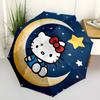 1pc Hello Kitty Moon Night Stars Umbrella with Plastic Handle,Suitable for All Seasons Home Travel Outdoor UmbrellaSanlio322