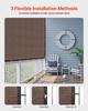 90% Sun Shade Cloth Privacy Screen 8 x 12 ft for Patio Garden (Brown)